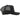 Gorra Hooey Rank Stock Trucker Negra de 5 paneles con costuras amarillas y blancas - Talla única