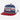 Hooey 2602T-SPWH Doc Navy / Cream Serape 5-Panel Trucker with White / Navy / Red Rectangle Patch