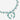 Lainey Wilson 37N00015 NK 22IN STONE SQUASH BLOSSOM - SLV/TURQ - Circle A