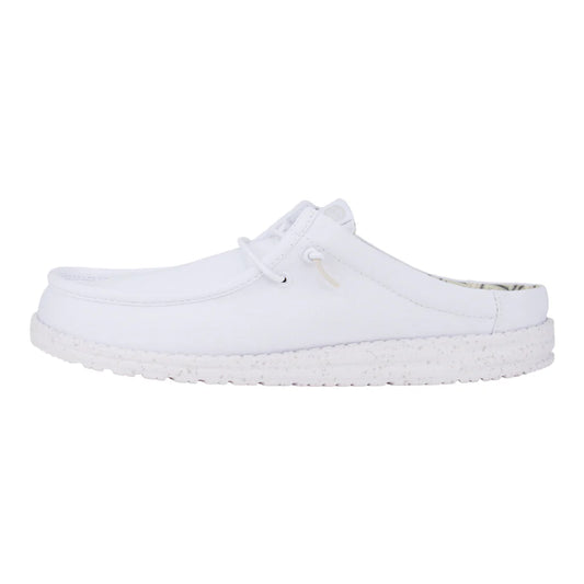 HEY DUDE Wally Slip Stretch Canvas White