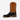 Circle A Western and Work Horse Power western boot with black full-grain leather vamp and cinnamon brown shaft.