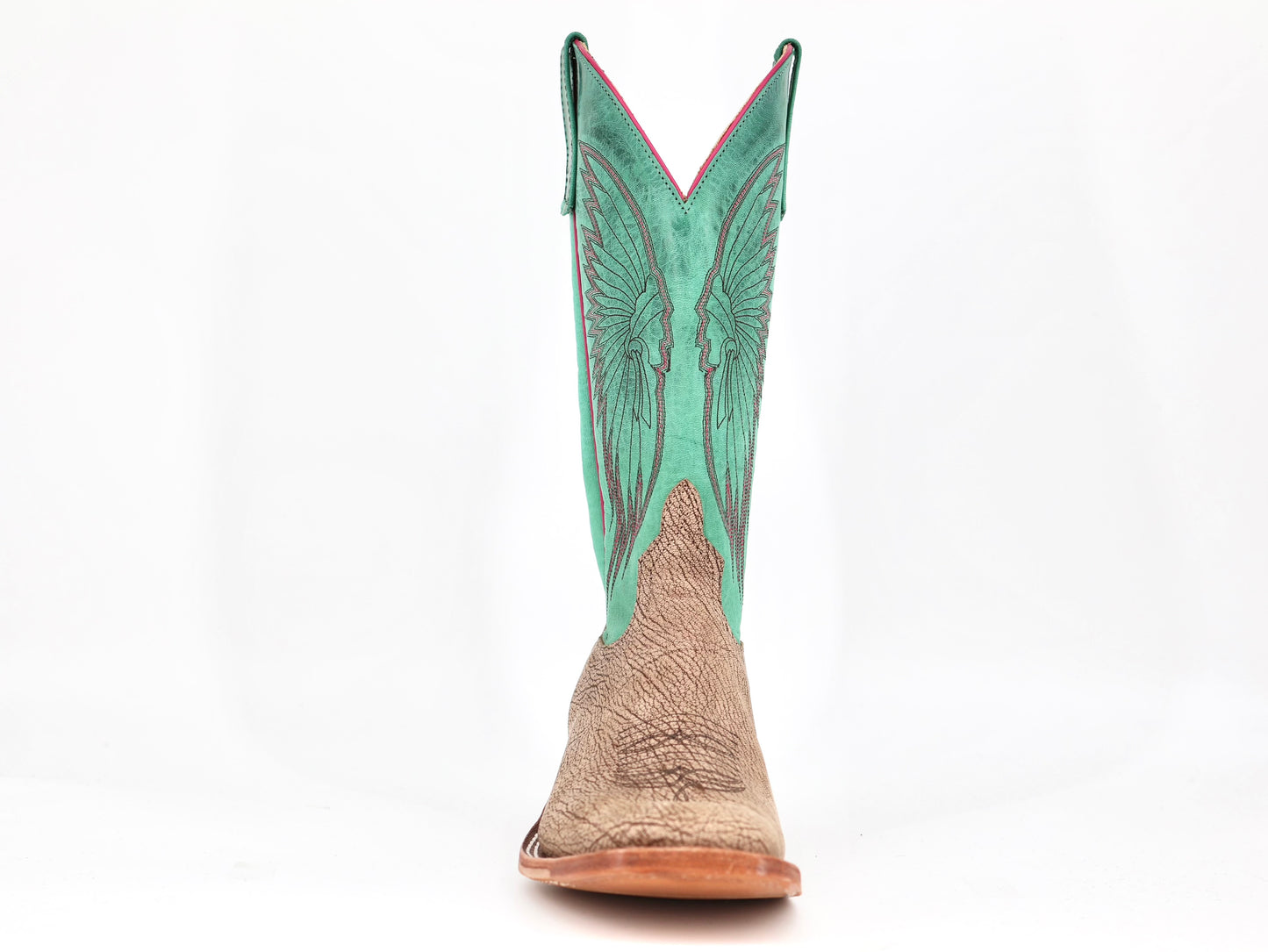 Anderson Bean Exclusive- Tan Amazon Poseidon/Turquoise Mad Dog