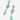Lainey Wilson 37G00026 PE POST STONE LINEAR - SLV/TURQ - Circle A