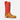 Circle A Western and Work Horse Power antique saddle full quill ostrich cowboy boot with a red leather shaft