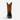 Circle A Western and Work Horse Power western boot featuring a black leather vamp and cinnamon brown shaft back view
