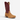 Fenoglio Rosston men's cowboy boot in Nubuck with Burgundy top — cutter toe. Three-quarter view.