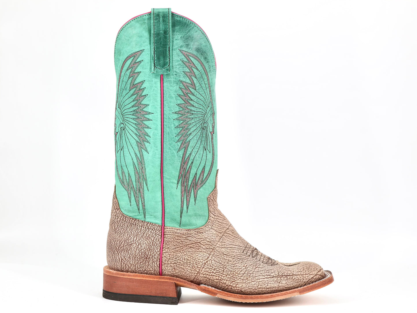 Anderson Bean Exclusive- Tan Amazon Poseidon/Turquoise Mad Dog