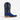 Circle A Western and Work R. Watson blue jean sueded ostrich leg western boot with narrow square toe and cowboy heel