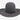 Rodeo King 10X felt cowboy hat in Charcoal — open crown, 4½" flat brim. Front view.