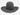 Rodeo King 10X felt cowboy hat in Charcoal — open crown, 4½" flat brim. Front view.
