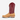 Fenoglio Rosston men's cowboy boot in Nubuck with Burgundy top — cutter toe. Inside view.
