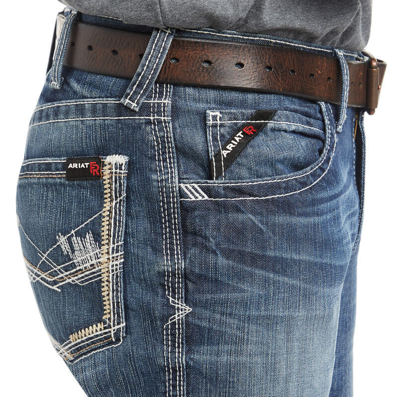 Ariat 10018365 MENS FR M4 Relaxed Ridgeline Boot Cut Jean Glacier