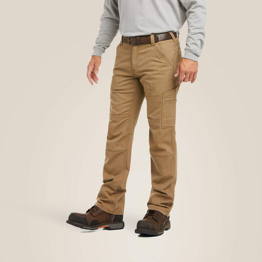 Ariat 10027705 MENS FR M5 Straight DuraStretch DuraLight Cordura Canvas Straight Pant Field Khaki