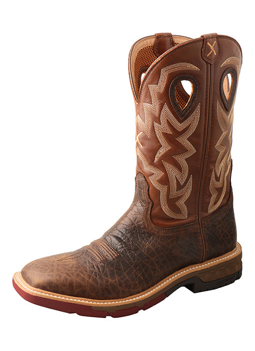 Twisted X MXBAW02 12" Western Work Boot Smokey Chocolate & Spice