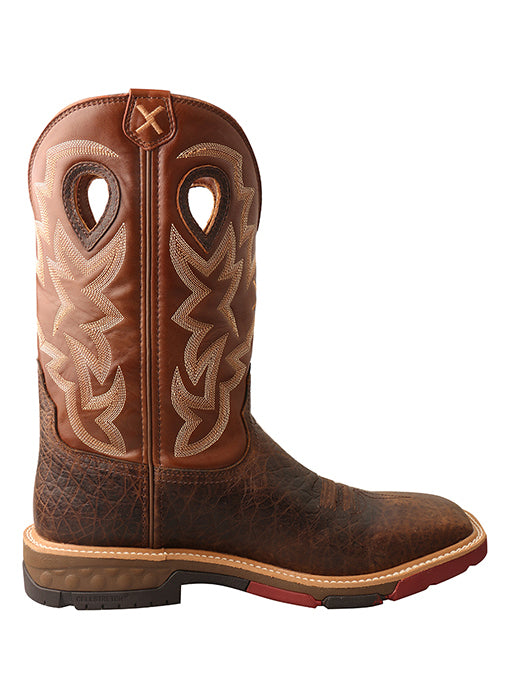 Twisted X MXBAW02 12" Western Work Boot Smokey Chocolate & Spice