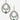 Lainey Wilson 37G00031 PE STONE OPEN DROP - SLV/TURQ - Circle A
