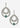 Lainey Wilson 37G00031 PE STONE OPEN DROP - SLV/TURQ - Circle A