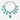 Lainey Wilson 37N00057 NK 16IN DRAMA STONE FRNTL - SLV/TURQ - Circle A