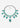 Lainey Wilson 37N00057 NK 16IN DRAMA STONE FRNTL - SLV/TURQ - Circle A