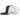 Gorra camionera de 5 paneles Hooey CR108 Cactus Ropes gris/blanco con parche rectangular blanco/turquesa/negro - Talla única