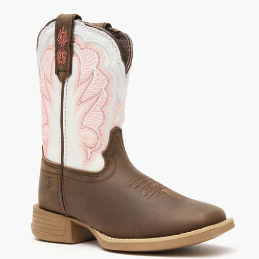 Durango DBT0242C Lil' Rebel Pro Kids White Western Boot