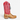 Circle A Western and Work Horse Power full quill ostrich boots with antique saddle vamp and red leather shaft