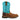 Twisted X 11" UltraLite X Work Boot in Saddle, Cognac & Aqua Sky — pull tabs, 11" shaft. Inside view.
