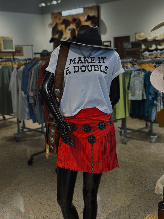 Fort Worth Fringe Red Skirt