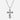 Montana Silversmiths Still Waters Turquoise Cross Necklace — twisted cross pendant with crafted turquoise. Front view.