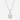 Montana Silversmiths Swan Lake Necklace — howlite teardrop pendant ringed in crystals. Front view.
