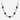 Montana Silversmiths Stillwater Crystal Necklace — clear and deep blue cubic zirconia. Front view.