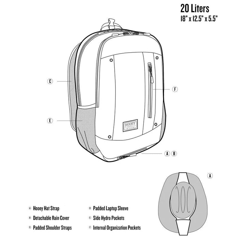 Hooey Rockstar Backpack Cream Rodeo Pattern Body with Black Accents