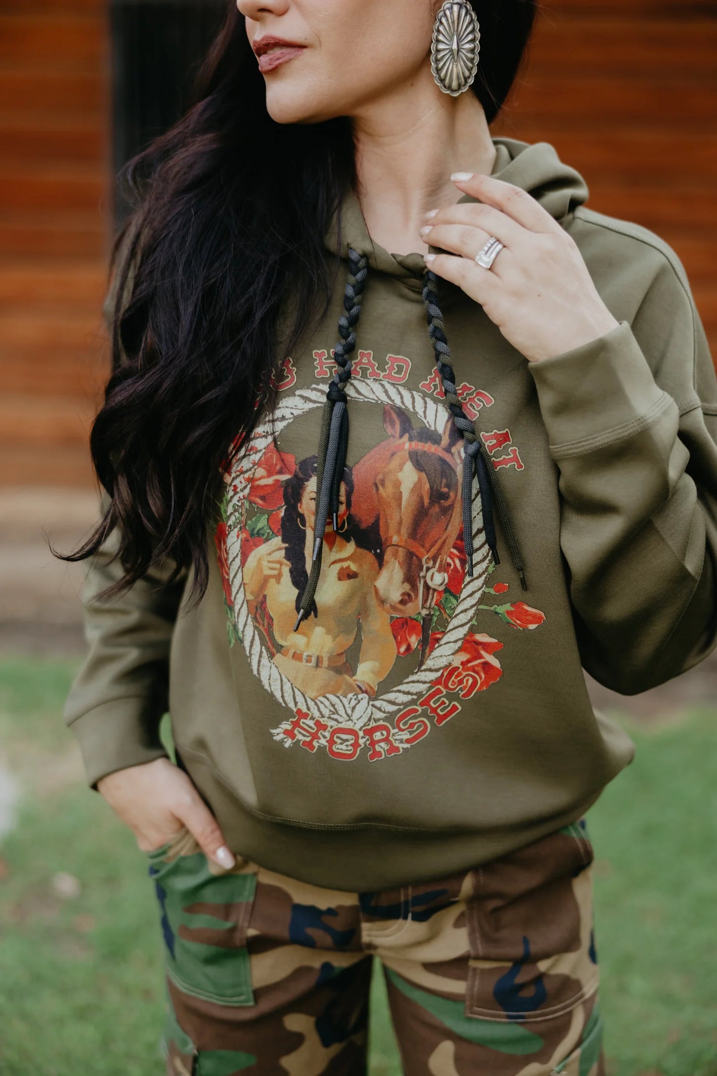 Rodeo Quincy You Had Me At Horses Hoodie