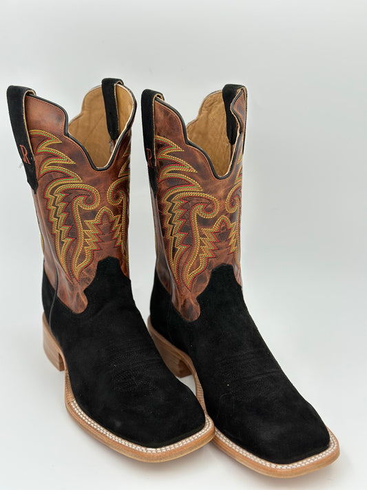 R. Watson  10"  Roughout Black Square Toe