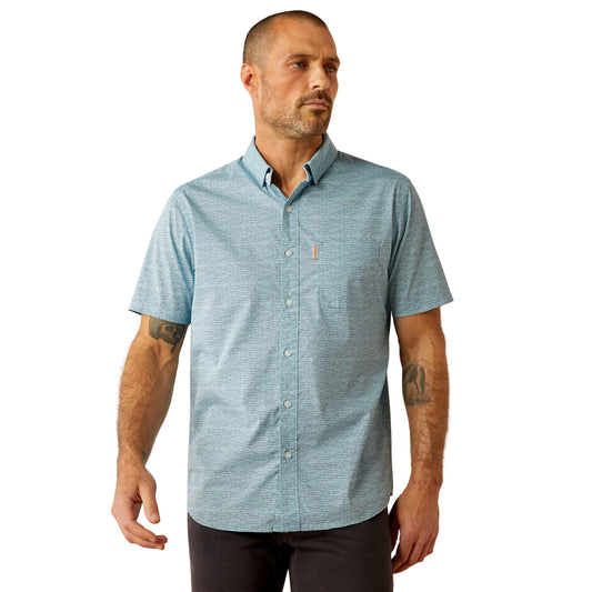 Ariat Monte Modern Short Sleeve Button-Up – Aqua