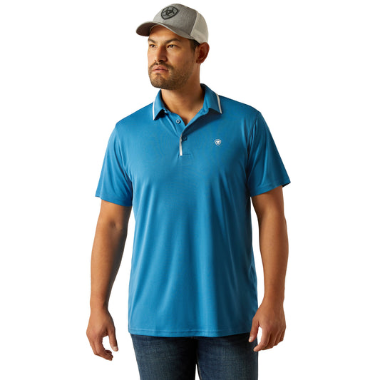 Ariat Welded TEK Fitted Polo (Blue Sapphire)
