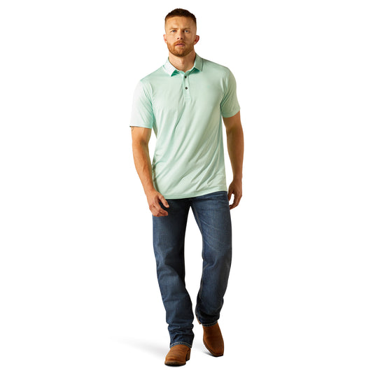 Ariat Welded TEK Fitted Polo (Aqua)