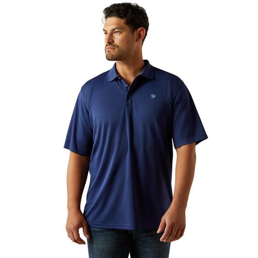Ariat Welded TEK Fitted Polo –(Blue Depths)