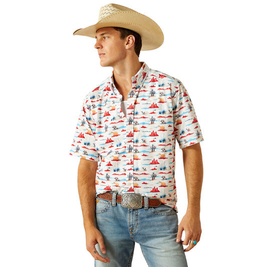 Ariat Men’s Scout Classic Fit Shirt – White Multi