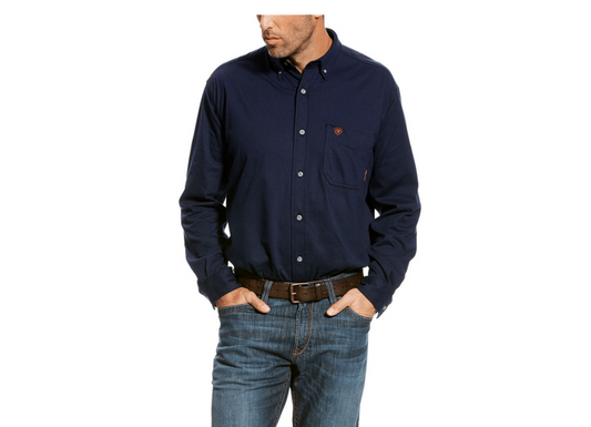 Ariat MENS FR AC LS WORK SHIRT NAVY