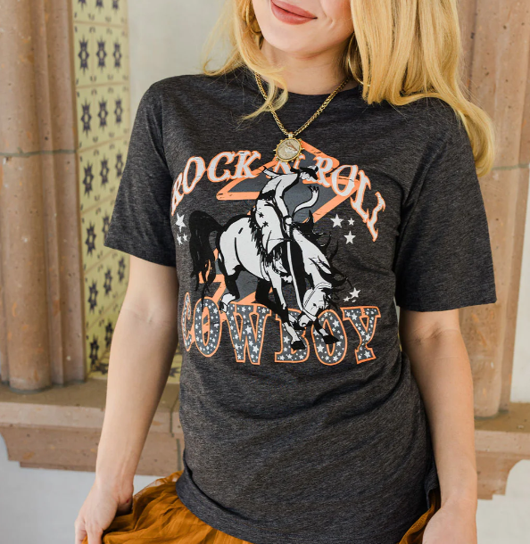 Rodeo Quincy Rock n Roll Cowboy Tee