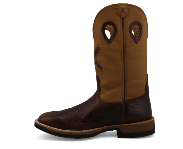 Twisted X 12" Tech X Boot - Dark Brown & Lion