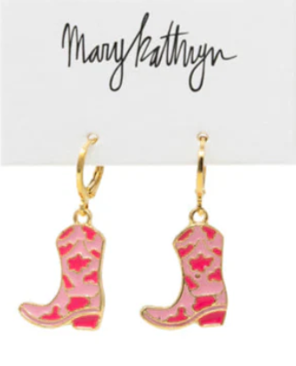 Pink Cowprint Cowboy Boot Huggies