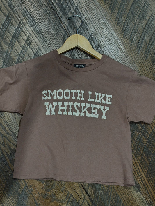 Smooth Like Whiskey Crop Tee