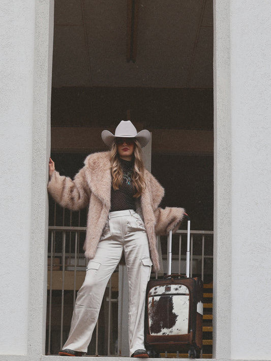 Ariat Women's Faux Fur Coat TAN