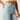 Ariat Tomboy Wide Leg Jean in Zuma — button fly and front pocket. Detail view.