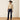 Ariat Everything Classic Fit Shirt in Vanilla Custard Micro Geo Print — long sleeve button front. Full-length view on model.