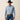 Ariat Pro Series Delaney Shirt in Real Teal Banker Stripe — button-down collar, chest shield. Front view on model.