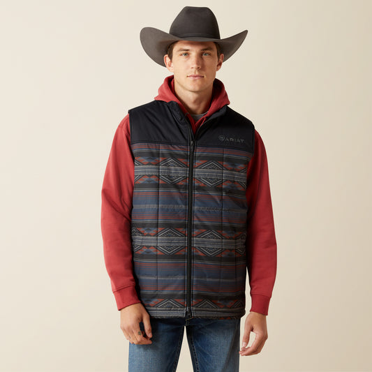 Ariat Men's Crius Insulated Vest -SOUTHWESTERN PRINT | RUST