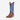 Circle A Western and Work Anderson Bean toast bison leather cowboy boots with blue shafts and white stitching